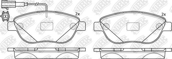 NiBK PN0187W - Тормозные колодки, дисковые, комплект autospares.lv