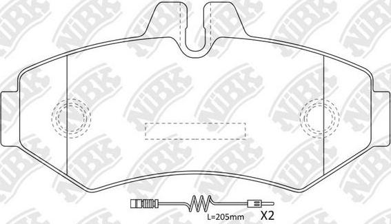 NiBK PN0135W - Тормозные колодки, дисковые, комплект autospares.lv