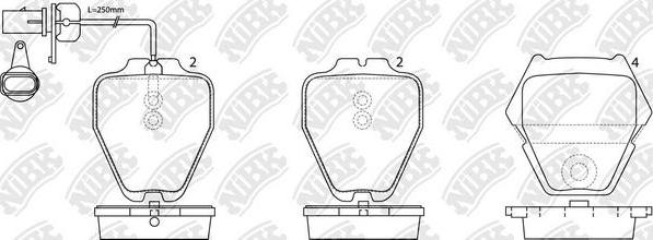 NiBK PN0138W - Тормозные колодки, дисковые, комплект autospares.lv