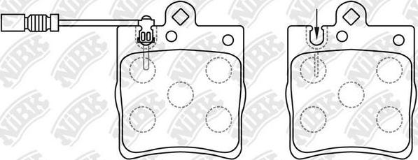 NiBK PN0126W - Тормозные колодки, дисковые, комплект autospares.lv