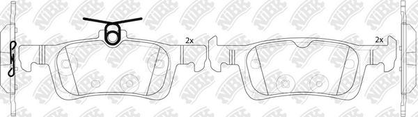 NiBK PN0856 - Тормозные колодки, дисковые, комплект autospares.lv