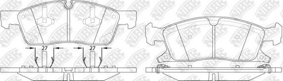 NiBK PN0833 - Тормозные колодки, дисковые, комплект autospares.lv