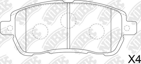 NiBK PN0876 - Тормозные колодки, дисковые, комплект autospares.lv