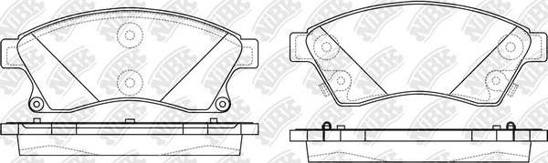 NiBK PN0391 - Тормозные колодки, дисковые, комплект autospares.lv