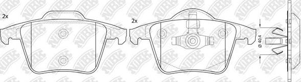 NiBK PN0358 - Тормозные колодки, дисковые, комплект autospares.lv