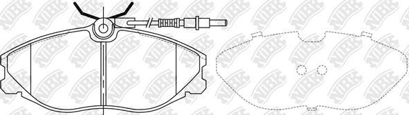 NiBK PN0303W - Тормозные колодки, дисковые, комплект autospares.lv