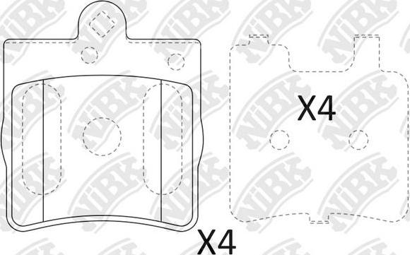 NiBK PN0310 - Тормозные колодки, дисковые, комплект autospares.lv