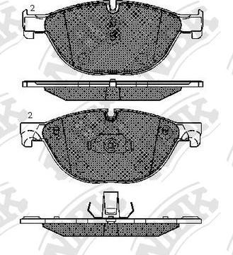 NiBK PN0385 - Тормозные колодки, дисковые, комплект autospares.lv