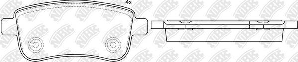 NiBK PN0381 - Тормозные колодки, дисковые, комплект autospares.lv