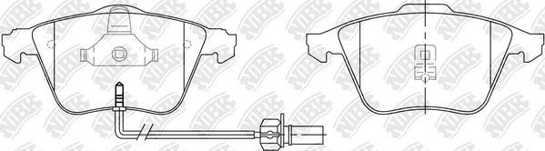 NiBK PN0335W - Тормозные колодки, дисковые, комплект autospares.lv