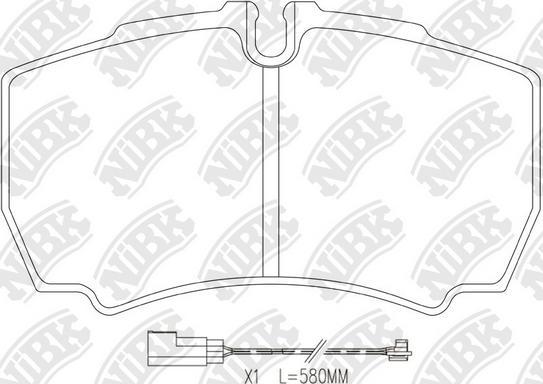 NiBK PN0338W - Тормозные колодки, дисковые, комплект autospares.lv