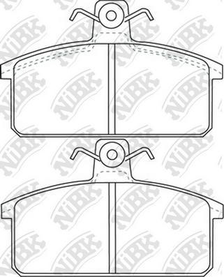 NiBK PN0245 - Тормозные колодки, дисковые, комплект autospares.lv