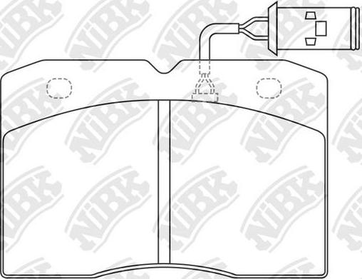 NiBK PN0253W - Тормозные колодки, дисковые, комплект autospares.lv