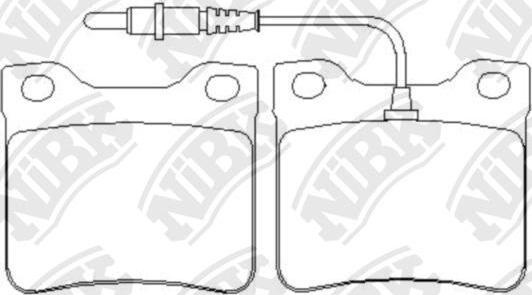 NiBK PN0265W - Тормозные колодки, дисковые, комплект autospares.lv
