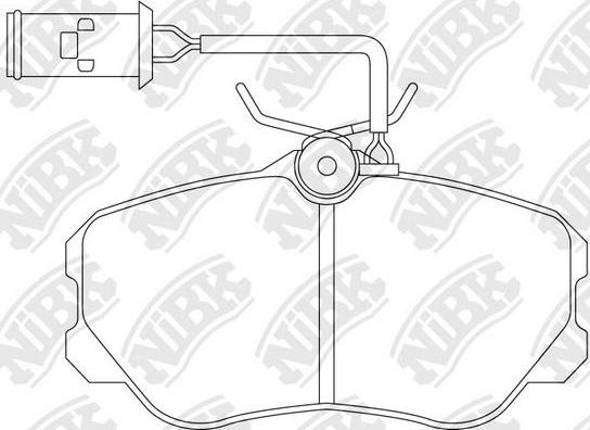 NiBK PN0262W - Тормозные колодки, дисковые, комплект autospares.lv