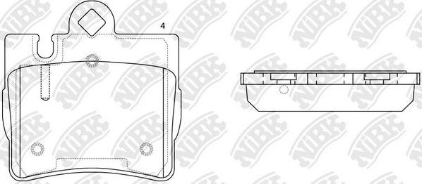 NiBK PN0200W - Тормозные колодки, дисковые, комплект autospares.lv