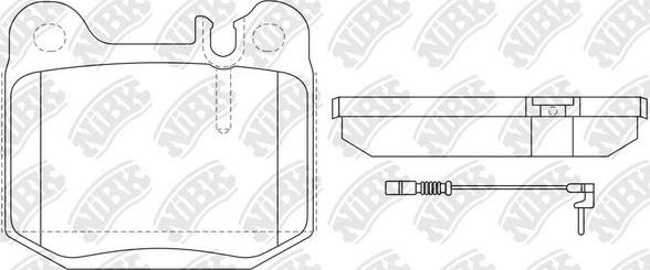 NiBK PN0203W - Тормозные колодки, дисковые, комплект autospares.lv