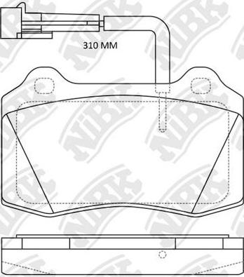 NiBK PN0202W - Тормозные колодки, дисковые, комплект autospares.lv