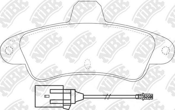 NiBK PN0288W - Тормозные колодки, дисковые, комплект autospares.lv