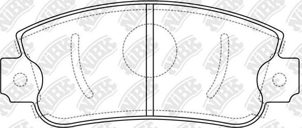 NiBK PN0233 - Тормозные колодки, дисковые, комплект autospares.lv