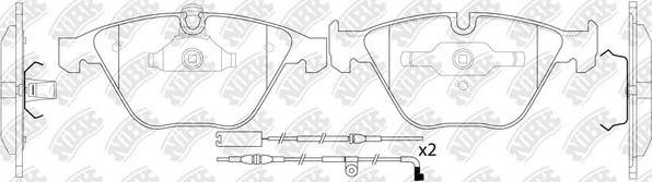 NiBK PN0222W - Тормозные колодки, дисковые, комплект autospares.lv