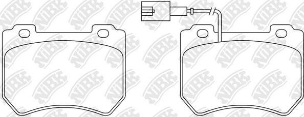 NiBK PN0740W - Тормозные колодки, дисковые, комплект autospares.lv