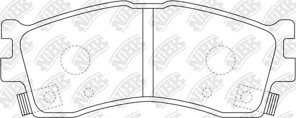 NiBK PN0702 - Тормозные колодки, дисковые, комплект autospares.lv