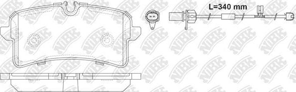 NiBK PN0719W - Тормозные колодки, дисковые, комплект autospares.lv