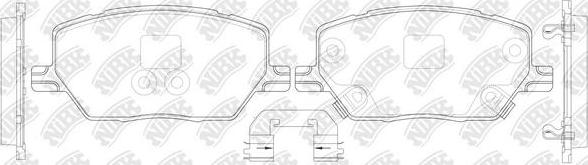 NiBK PN0714 - Тормозные колодки, дисковые, комплект autospares.lv