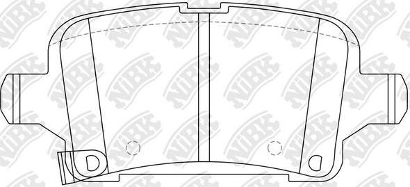 NiBK PN0712 - Тормозные колодки, дисковые, комплект autospares.lv