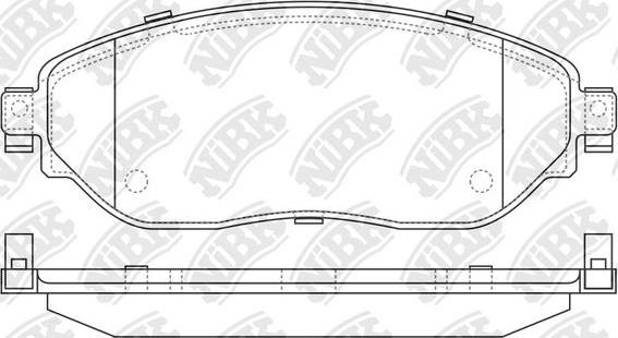 NiBK PN0729 - Тормозные колодки, дисковые, комплект autospares.lv