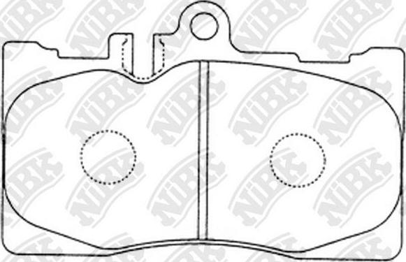 NiBK PN1455 - Тормозные колодки, дисковые, комплект autospares.lv