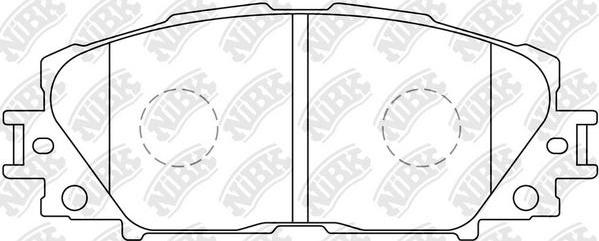 NiBK PN1508 - Тормозные колодки, дисковые, комплект autospares.lv