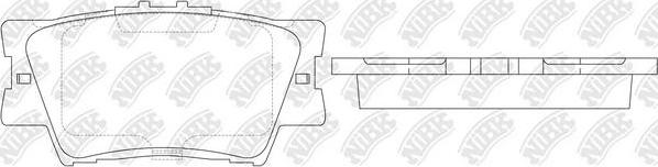 NiBK PN1522 - Тормозные колодки, дисковые, комплект autospares.lv