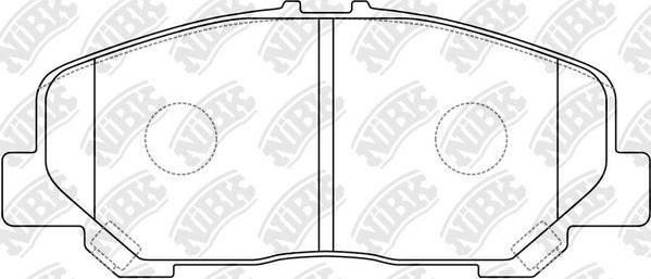 NiBK PN1527 - Тормозные колодки, дисковые, комплект autospares.lv