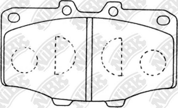 NiBK PN1086 - Тормозные колодки, дисковые, комплект autospares.lv