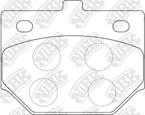 NiBK PN1032 - Тормозные колодки, дисковые, комплект autospares.lv