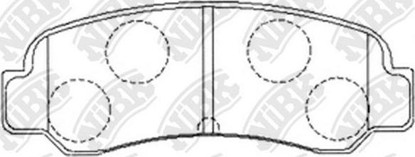 NiBK PN1109 - Тормозные колодки, дисковые, комплект autospares.lv