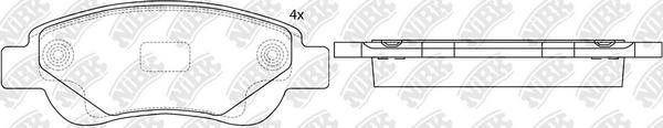 NiBK PN1841 - Тормозные колодки, дисковые, комплект autospares.lv