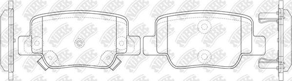 NiBK PN1842 - Тормозные колодки, дисковые, комплект autospares.lv