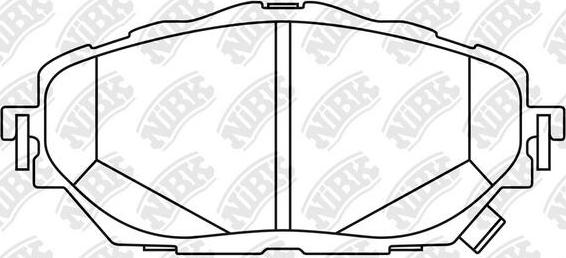 NiBK PN1858 - Тормозные колодки, дисковые, комплект autospares.lv