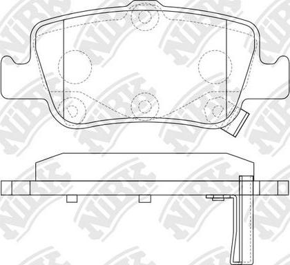 NiBK PN1835 - Тормозные колодки, дисковые, комплект autospares.lv