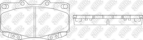 NiBK PN1830 - Тормозные колодки, дисковые, комплект autospares.lv