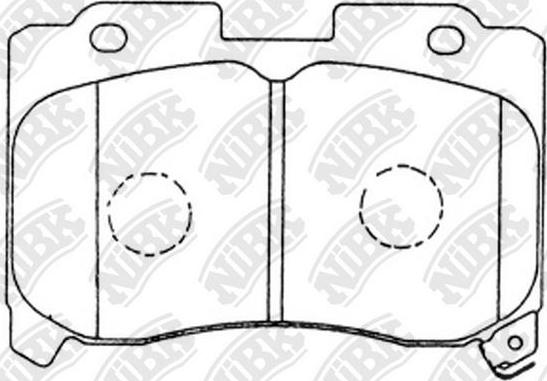 NiBK PN1360 - Тормозные колодки, дисковые, комплект autospares.lv