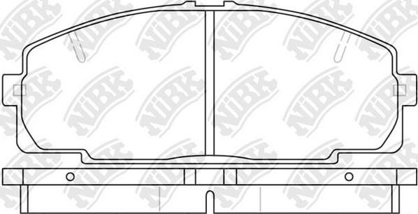 NiBK PN1237 - Тормозные колодки, дисковые, комплект autospares.lv