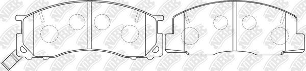 NiBK PN1273 - Тормозные колодки, дисковые, комплект autospares.lv