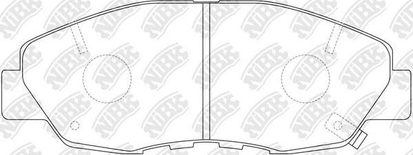 NiBK PN8484 - Тормозные колодки, дисковые, комплект autospares.lv