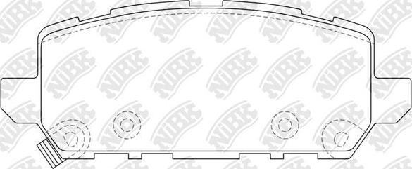 NiBK PN8812 - Тормозные колодки, дисковые, комплект autospares.lv