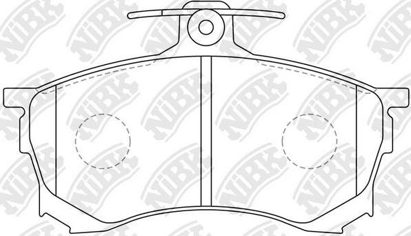 NiBK PN3102 - Тормозные колодки, дисковые, комплект autospares.lv