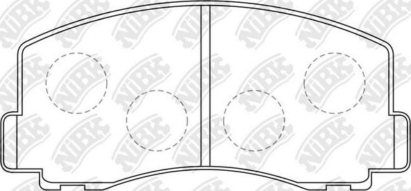 NiBK PN3115 - Тормозные колодки, дисковые, комплект autospares.lv